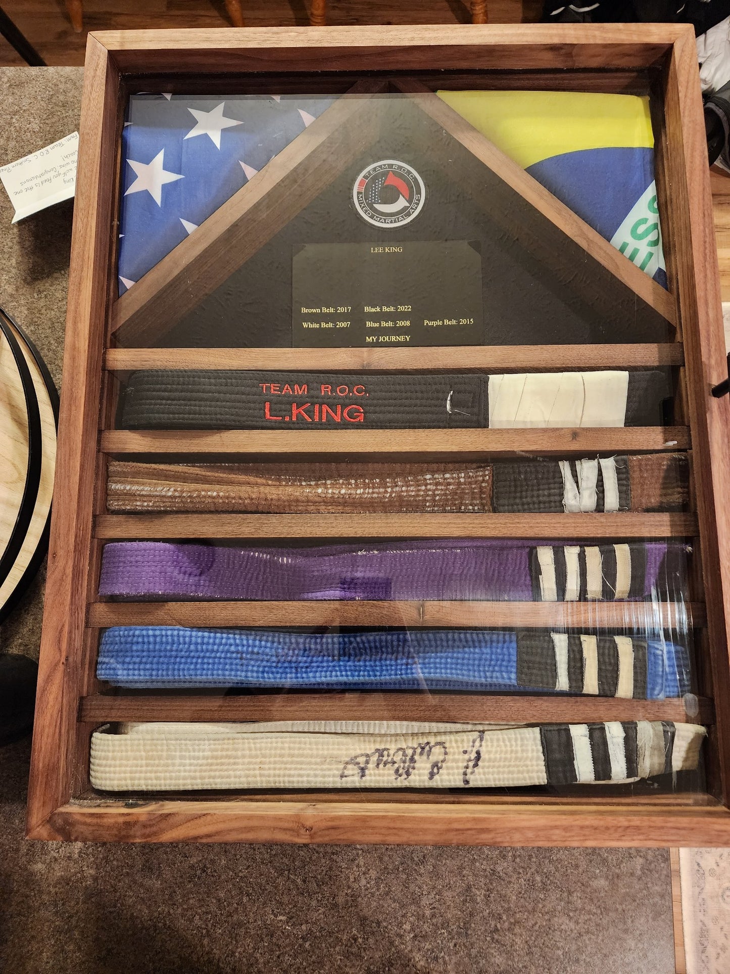 Martial Arts Belt Display Case